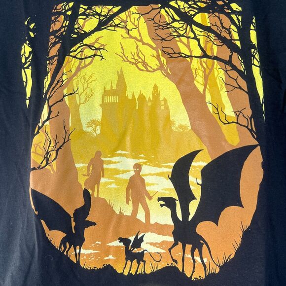 Harry Potter Forbidden Forest Thestral Black T-Shirt Sz XL - Picture 2 of 4